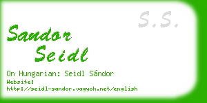 sandor seidl business card